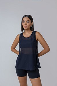 REGATA ALONGADA TELA PRETO