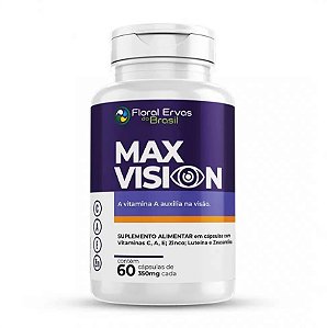 Max Vision  Luteína Zeaxantina Vitamina A C E Zn Floral Ervas do Brasil