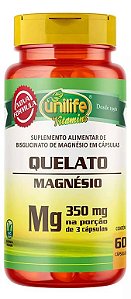 Magnésio Quelato Unilife 350mg Contem 60 Cápsulas