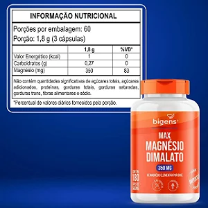 Magnésio Dimalato 350mg – Bigens