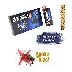 Caixa com  4 Fitas Armadilha Cola Moscas Mosquitos Insetos