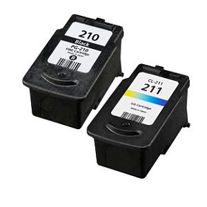 Kit Cartucho Canon PG-210 CL-211 Renew Pixma MP250 MX410