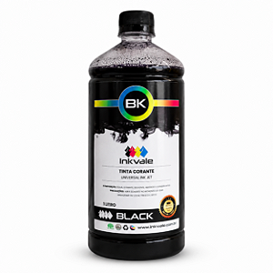 Tinta Corante Inkvale Universal Recarga de Cartuchos HP Canon Epson - 1 Litro Black