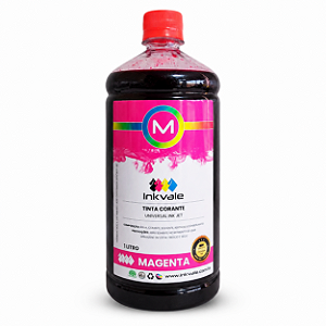 Tinta Corante Universal Inkvale Recarga de Cartuchos HP Canon Epson - 1 Litro Magenta