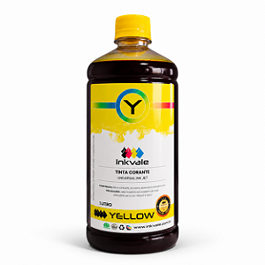 Tinta Corante Universal Inkvale Recarga de Cartuchos HP Canon Epson - 1 Litro Yellow