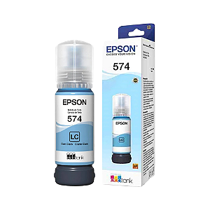 Refil Tinta Epson 574 T574 ciano Light Original Ecotank Fotográfica L8050 L18050 70ml
