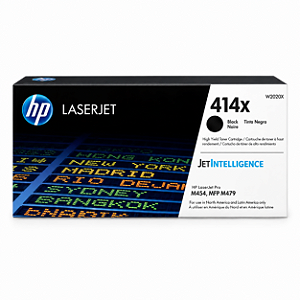 Toner HP 414X 414 W2020X Preto Alto Rendimento M454dn M479fdw