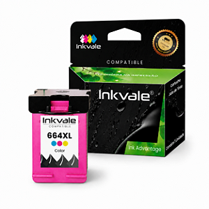Cartucho Compatível HP 664XL Colorido Deskjet 2136 3636 3776