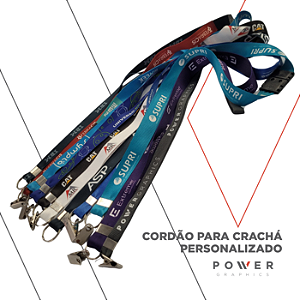 Cordão para crachá personalizado