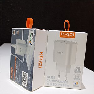 Carregador Tomada Kaidi Tipo C 20W  KD-108