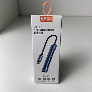 Hub USB Tipo C  4 Portas 3.0 KD-3801