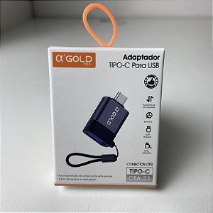 Adaptador a'gold OTG Tipo C x USB CBA-23