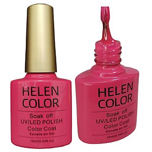 Esmalte Em Gel Rosa Pink Neon Fluorescente Helen Color 176 10ml