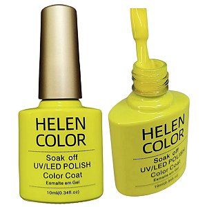 Esmalte Em Gel Amarelo Neon Fluorescente Helen Color 179 10ml