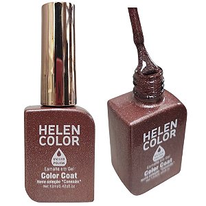Esmalte Em Gel Marrom Brilhante Helen Color Conexão 40 12ml