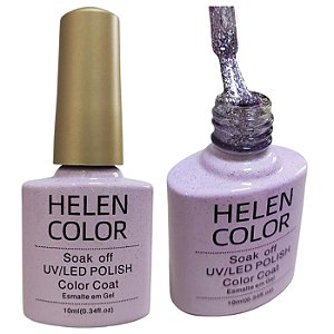 Esmalte Em Gel Lilás Glitter Helen Color 22 10ml