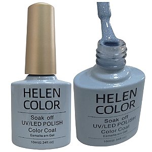 Esmalte Em Gel Azul Brilhante Helen Color 74 10ml