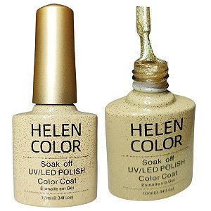 Esmalte Em Gel Dourado Helen Color 32 10ml