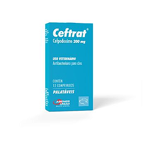 Antibiótico Ceftrat 200mg para Cães 12 comprimidos