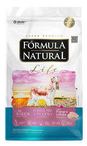 Fórmula Natural Super Premium Life Cães Adultos Portes Mini e Pequeno Frango e Linhaça 1Kg