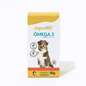 Ômega 3 Dog 1000mg para Cães Organnact 30 cápsulas