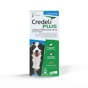 Antipulgas e Carrapatos Credeli Plus Cães 22kg a 45kg 1 comprimido