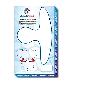 Fita em Gel Silicone P/ Mamoplastia e Mastopexia T Invertido (Adesivo) 23cm x 13cm / 2 Unidades - Kelogel