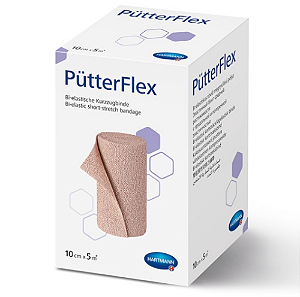 Atadura Bielástica de Curto Estiramento 100% Algodão 10cm x 5m Putter Flex - Hartmann