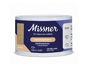 Esparadrapo Bege 2,5cm x 4,5m Impermeável - Missner