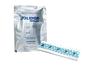 Eletrodo ECG Quadrado C/ 50 Unidades - Solidor
