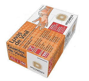 Luva de Vinil com Pó C/ 100 Unidades Tam: G - Descarpack