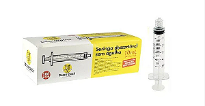 Seringa de 10ml Bico Lock sem Agulha C/ 100 Unidades - Descarpack