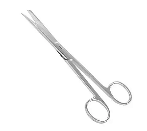 Tesoura Cirúrgica 17,5cm Fina/Romba Reta em Aço Inoxidável - Vital Gold