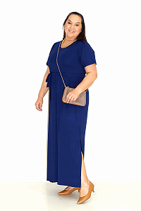 Vestido em Viscolycra Liso com Cinto