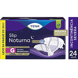 Fralda Adulto Tena Slip Noturna Pacote C/24 Unidades