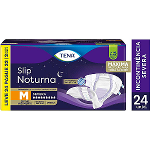 Fralda Adulto Tena Slip Noturna Pacote C/24 Unidades