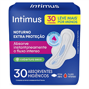 Absorvente Externo Intimus Noturno Suave C/abas- 30 Unidade