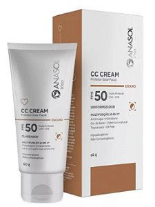 Protetor Clareador Facial Cc Cream Fps50 Cor Escuro Anasol