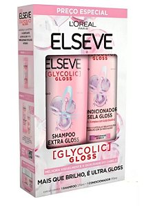 Kit Shampoo 375ml E Condicionador 170ml Elseve Glycolic