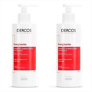 Shampoo Dercos Antiqueda 400ml Kit C/2 Vichy Energizante