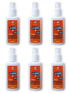 Repelente Action 105ml Kit C/6 Spray Icaridina Contra Dengue