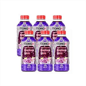 Pack 6 Sorox hidratante zero açúcar 8 ions sabor uva 550mL