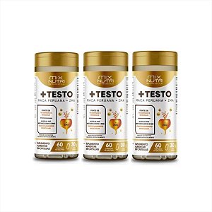 Kit Com 3 - Testo Maca Peruana + Zma Com 60 Capsulas Zinco
