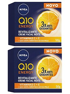 Creme Nivea Energy Q10 Noturno 50g Antissinais kit c/2