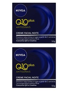 Creme Nivea Facial Q10 Power Noturno 49g kit c/2
