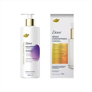 Serum Dove Concentrado 100ml + Serum Corpo Hialuronico 380ml