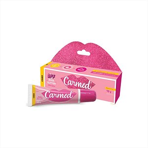 Hidratante Labial Carmed BFF Rosa Glitter 10g Efeito Gloss