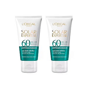 Protetor Solar Antioleosidade Sem Cor FPS60 Loreal kit c/2