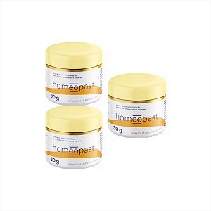 Creme para Rachadura nos pés Homeopast 30g kit c/3 Pés Secos