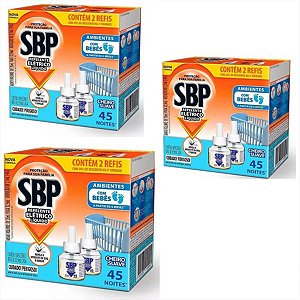 Repelente Líquido Elétrico SBP 2 Unidades 32,5ml Refil c/3